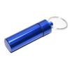 Portable Sealed Jar Keychain Screw Lid Aluminum Alloy Waterproof Flat Bottom Hanging Mini Tablet Pill Storage Bottle Container Holder Key Ring