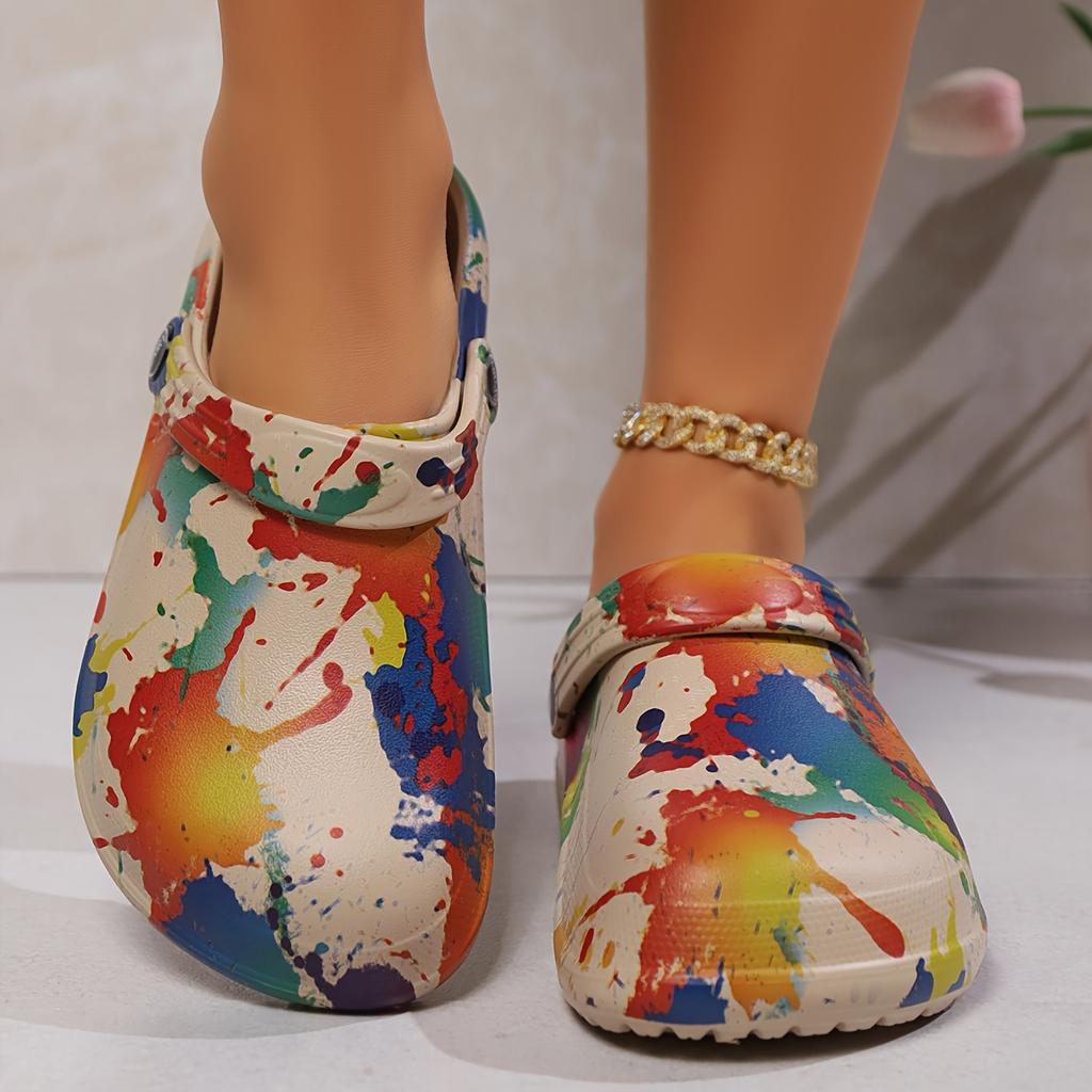 Женские легкие ЭВА клоги, дышащие мюли на мягкой подошве, прочные и моющиеся для лета, мягкая подошва, прочные, моющиеся