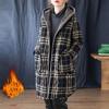 Женское зимнее длинное теплое пальто, винтажная свободная верхняя часть, однотонная куртка с длинным рукавом