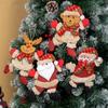 1-10PCS Christmas Tree Hanging Ornaments Fabric Doll Santa Snowman Reindeer Bear Puppet Home Holiday Party Decor Accessories