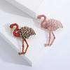 Flamingo Full Diamond Brooch Alloy Animal Corsage Sparkling Clothing Accessories Fashion Brooch Pin for Women
