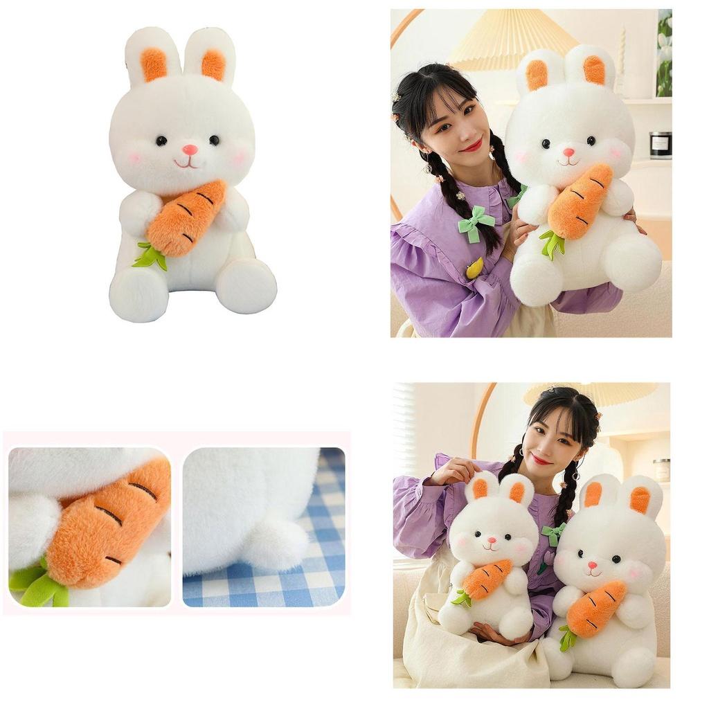 Adorable White Rabbit Plush Doll Soft And Huggable Great For Kids