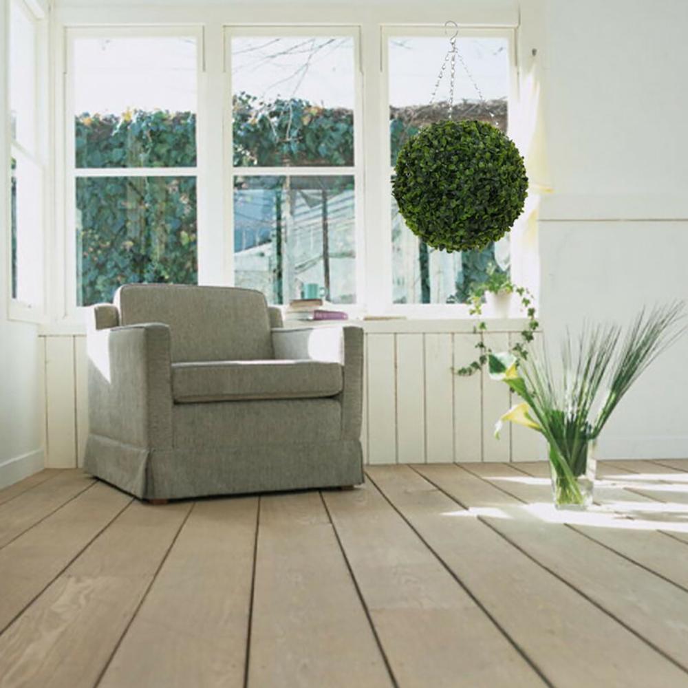 Искусственное пластиковое дерево-топиарий в форме шара с эффектом листьев, подвесное для домашнего декора