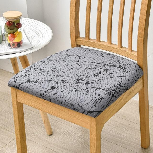 All Seasons Print Seat Cushion Cover For Dining Room Home Decor Spandex Stretch Chair Covers Removable Washable Chair Protector