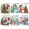 6pcs Christmas Diamond Art Greeting Cards DIY Diamond Painting Christmas Cards Handmade Diamond Painting Greeting Thank You Card