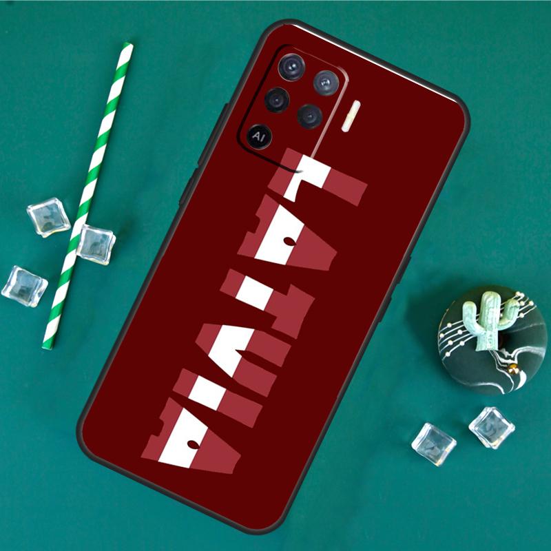 Чехол для телефона с флагом Латвии для Oppo A18 A38 A58 A78 A98 A40 A60 A80 A91 A15 A17 A74 A94 A54 A57S A16 A76 A96