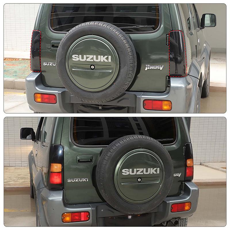 Taillights Covers Rear Lamp Housing ABS Tail Light Decoration For Suzuki Jimny 2007-2017 Exterior Accessoriess (Smoked Black)