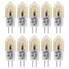 10Pcs Bi Pin Bulbs 12LED 1.2W G4 LED Bulb for Ceiling Lamp Wall Light Desk Lamps 12V
