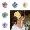 Non-Slip Ruffled Puffy Banana Hair Clip Ultra-Large Hair Claw Clip Bow Ponytail Hair Claw  Women