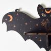 Хэллоуин Летучая мышь Настенная плавающая полка Искусственный кристалл Полка для дисплея Деревянный подсвечник