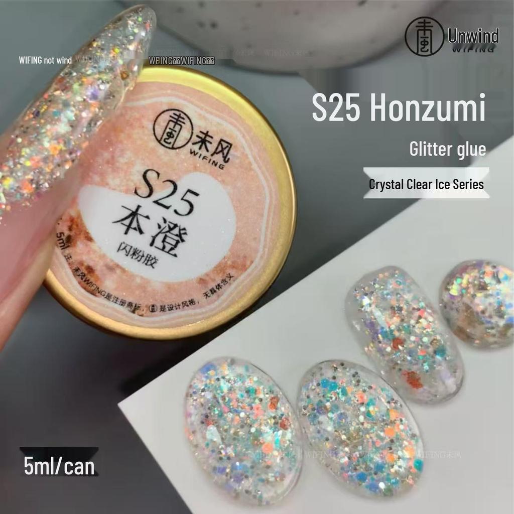 Weifeng Гель-лак для ногтей с блестками Clear Ice - 30 цветов Сверкающий лак