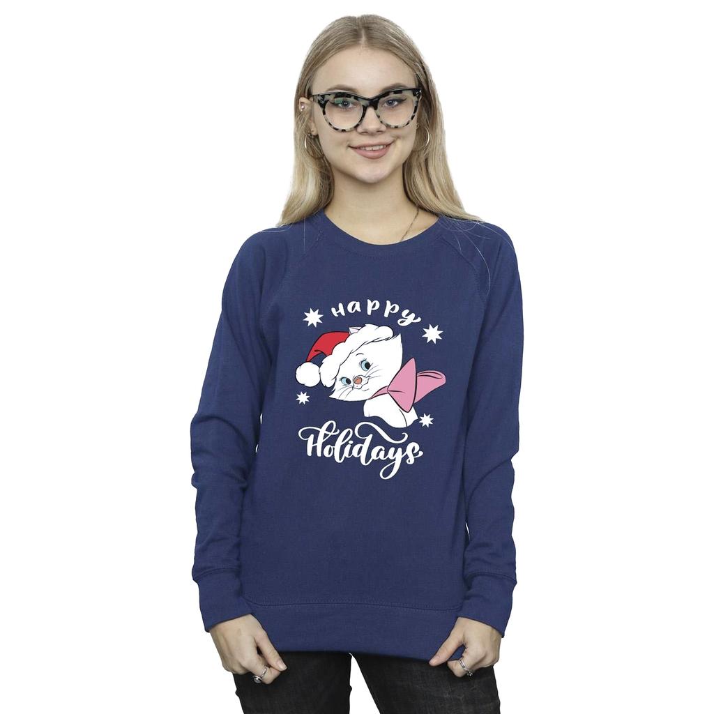 Disney Womens/Ladies The Aristocats Happy Holidays Sweatshirt