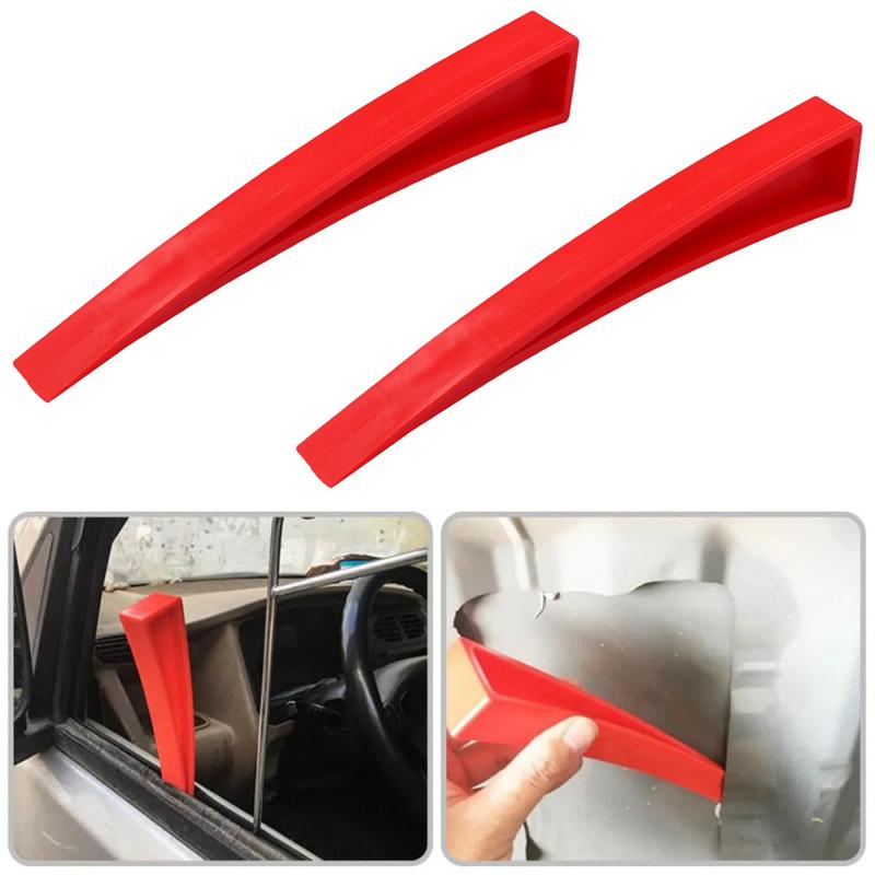 Car Window Dent Repair Plastic Red Car Universal Crowbar Enlarger Door Recess Body Window Door Wedge Remove Repair Hand Tools