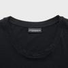 Emporio Armani Мужская футболка с принтом логотипа SS24, круглый вырез, черная 211818-3R485-00020