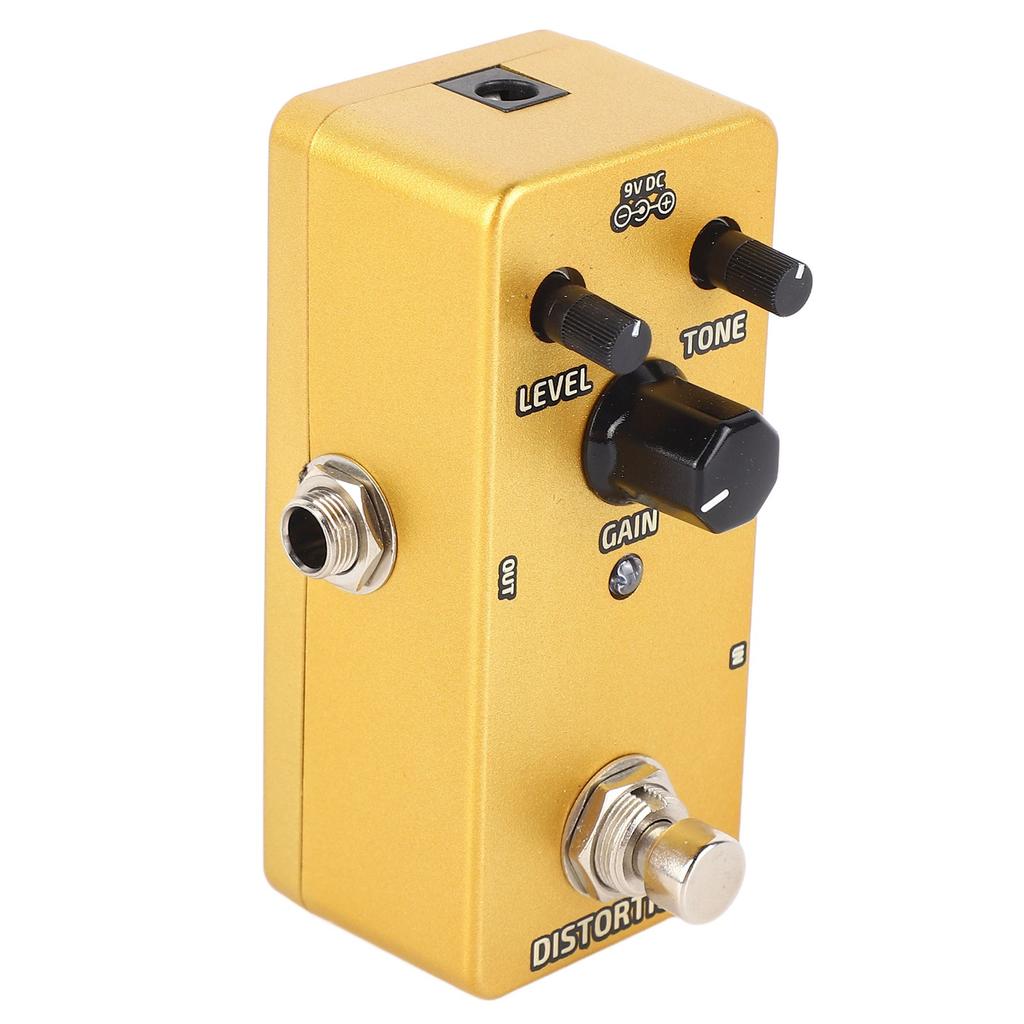 Electric Guitar Effects Pedal Single Block Mini Modulation Amplifier Simulation Pedal Golden Distortion