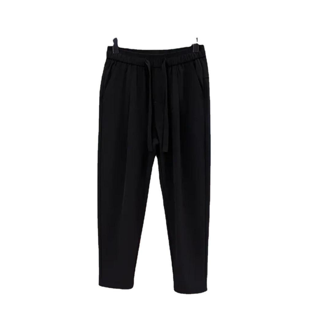 Мужские классные летние зауженные брюки-шаровары с защитой от морщин