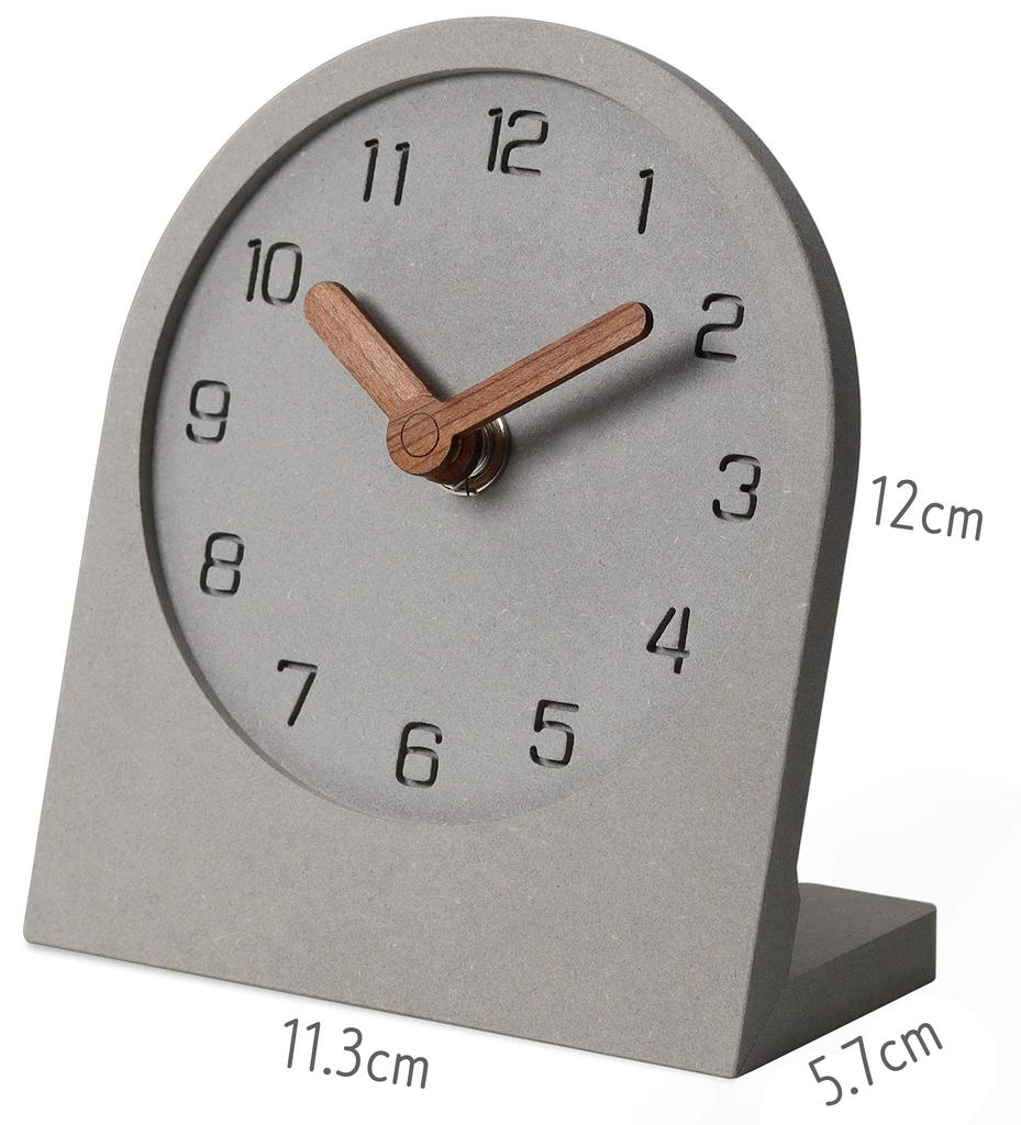 Mooqs Настольные Бесшумные Мини Часы на Батарейках АА для Комнаты, Серые, Часы, Часы, Деревянные, Аналоговые, Тихие, Механизм, Размер, Работают, Простые, Ручной работы, Стильные,