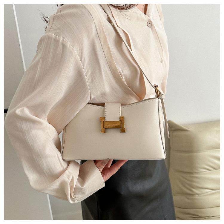 2024 Весна Новая Мода Ретро Сумка на Плечо и Через Плечо - Универсальная Текстурированная Сумка-Подмышка для Поездок на Работу