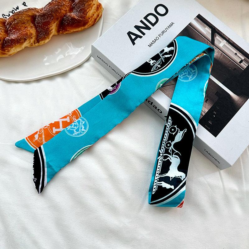 Long Silk Scarf, High-end Neck Scarf, New Multi-functional Silk Scarf, Bag Wrapping, Headscarf, Headband, Tied Hair Belt.