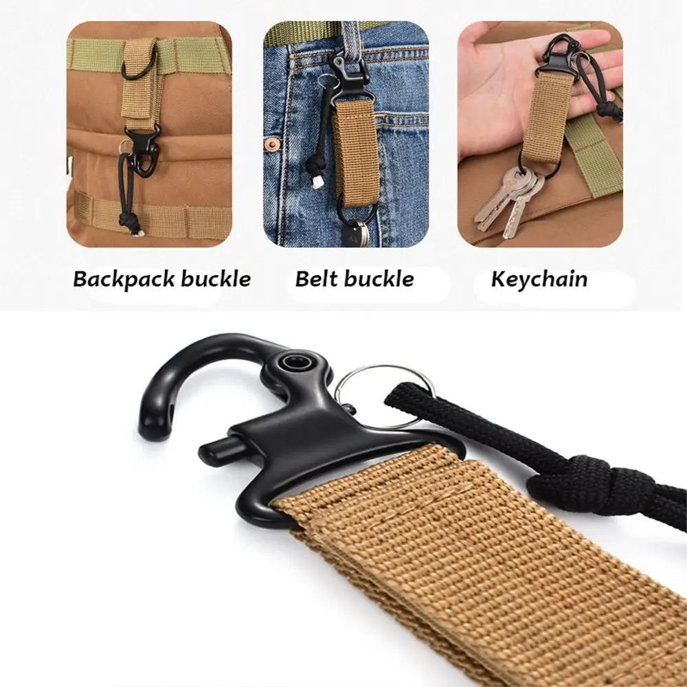 Outdoor Belt Clip Camping Accessories Quickdraw Carabiner Webbing Backpack Strap Water Bottle Hanger Molle Holder Hooks