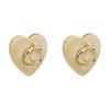 Серьги из латуни с логотипом Женские серьги Золото 37422706GLD681