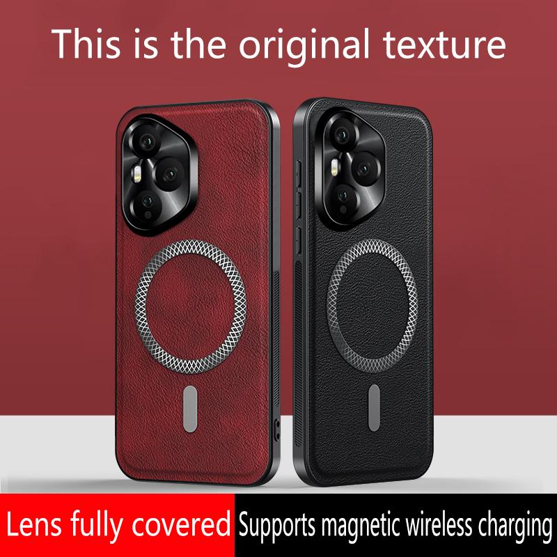 Магнитный чехол для Honor 400 Pro 400 Глобальная версия Обложка Кожа Мягкий Ударопрочный Mag-safe Металлический Защитник Камеры Чехол Fundas