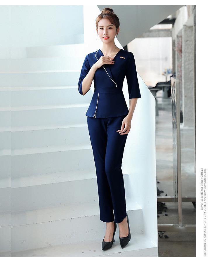 Women's Long Sleeve Beauty Salon Uniform for Health Club & Spa