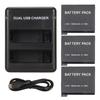 Camera Charger and Battery Dual Channel USB Camera Battery Charger and 3 Pack 1600mAh 3.8V