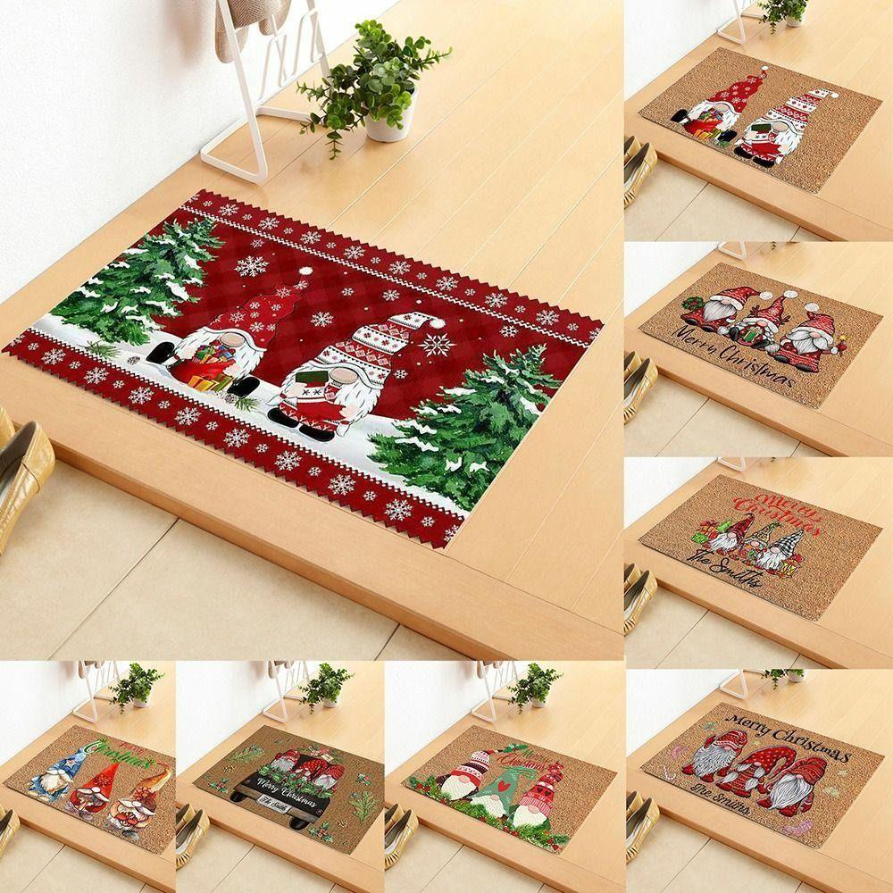 Bedroom Kitchen Rugs Xmas Bathroom Mat Christmas Decoration Hallway Mat Door Mat Corridor Carpet