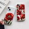 Цветок Мака Цветение Горячий Красный Прозрачный Чехол Для iPhone 12 13 Pro Max Mini 11 14 Pro Max XS X XR SE 2020 7 8 Plus Прозрачные Чехлы