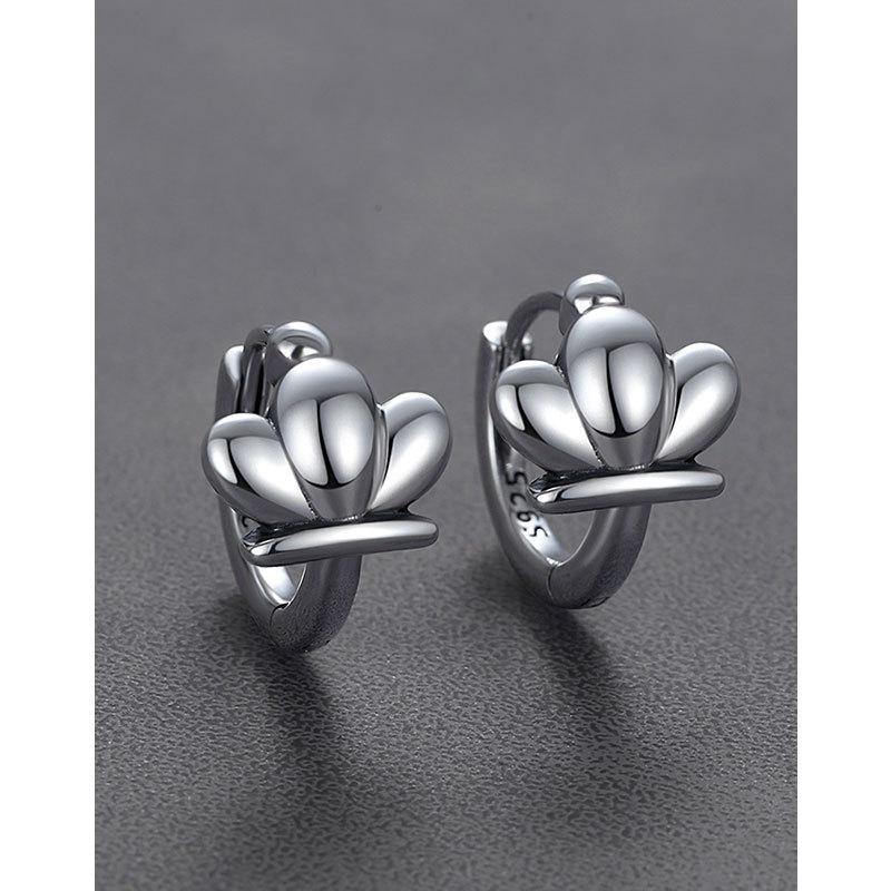 Glossy Crown Earrings Retro and Old Personality Trend Men's and Women's Cold Wind Earrings