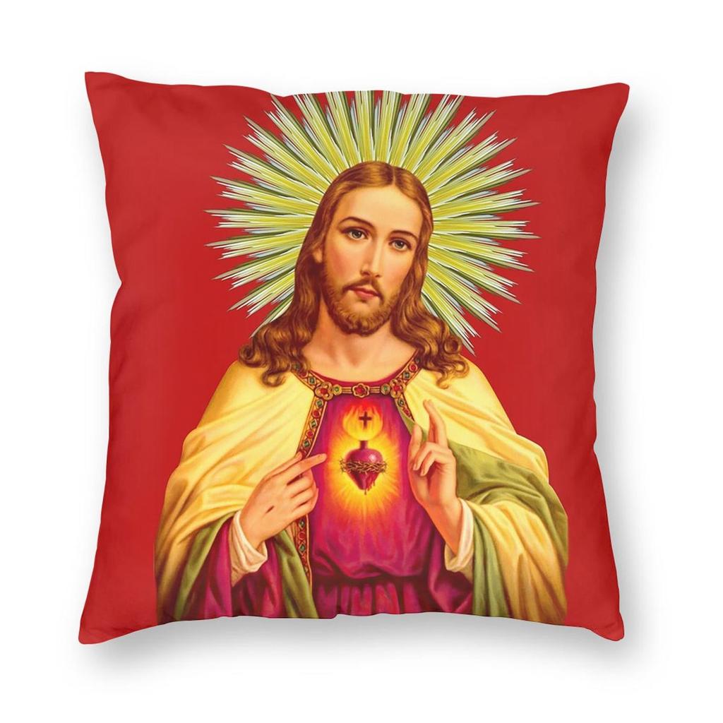 Jesus Biblical References Square Pillowcase Pillow Cover Polyester Cushion Decor Comfort Throw Pillow for Home Bedroom