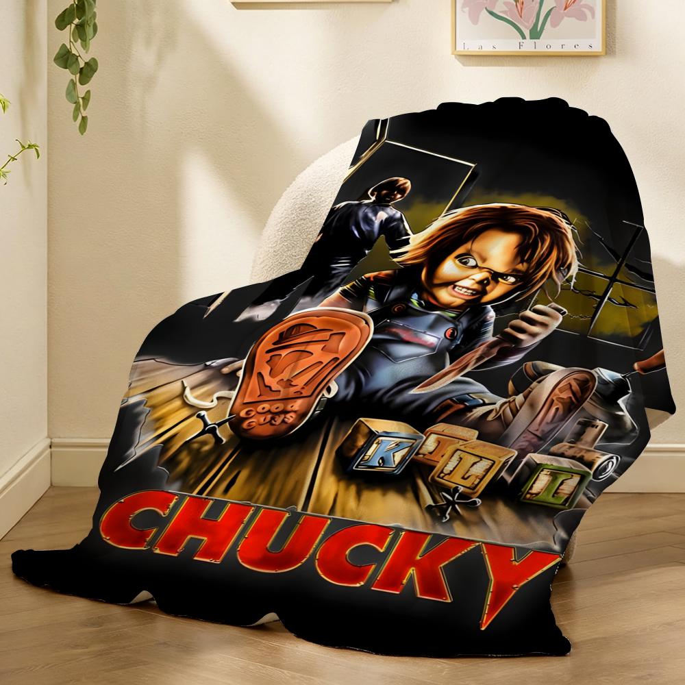 Плед Chucky из фильма ужасов, мягкий фланелевый плед, легкий дышащий летний плед для сна, для дома, путешествий, уютный декор