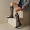 Women's Summer Platform Ankle Boots Korean Version of British Style Thin Mesh Sandals All-match Breathable Boots