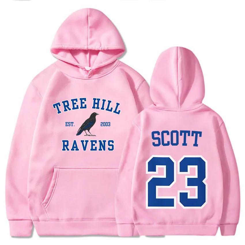 Women Hoodies TREE HILL RAVENS Scott23 Graphic Sweatshirts with Pocket Keith Scott Body Shop Pullovers Sudaderas Para Mujer Male