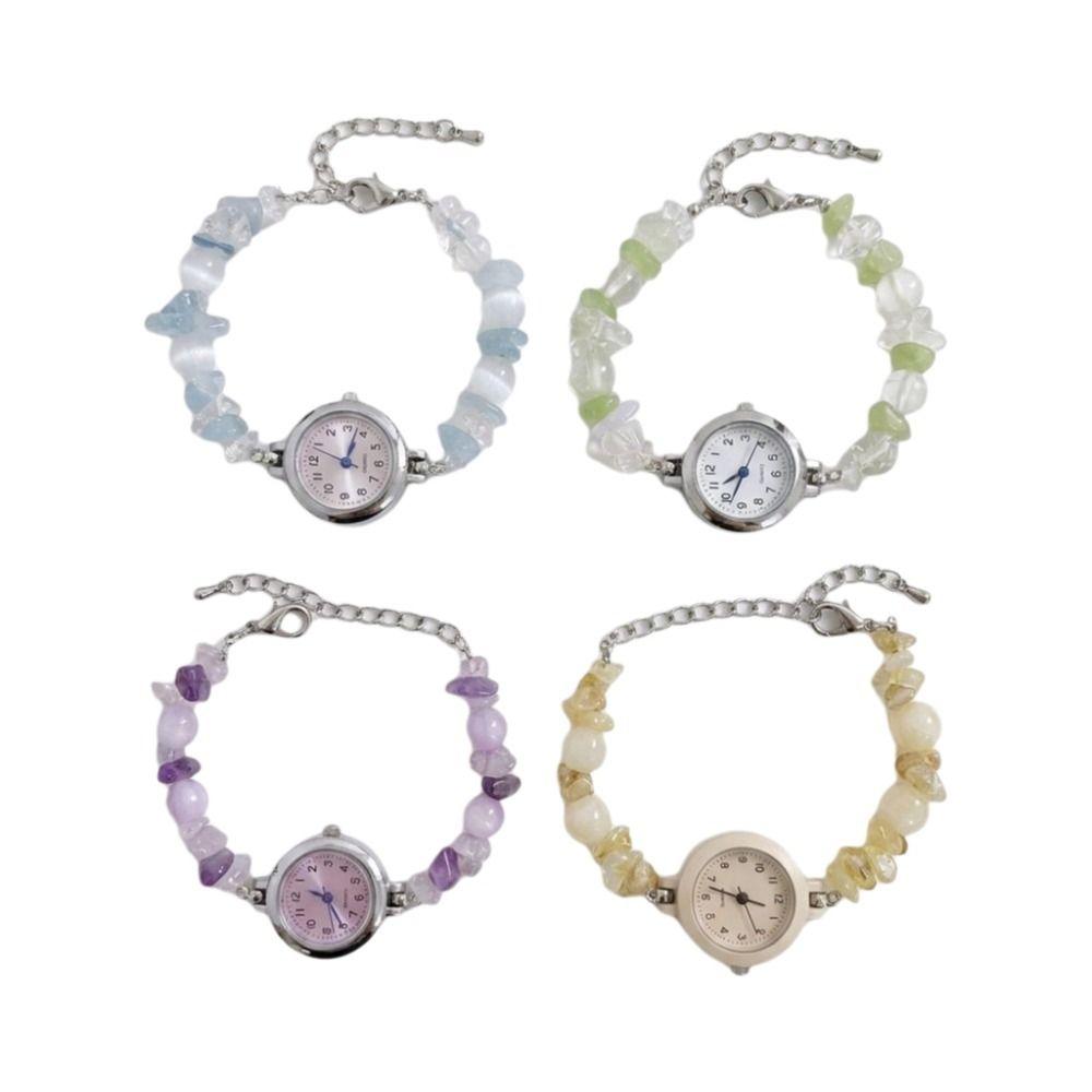 Beaded Bead Chain Watch Adjustable Quartz Watch New Bracelet Watch Women Girls
