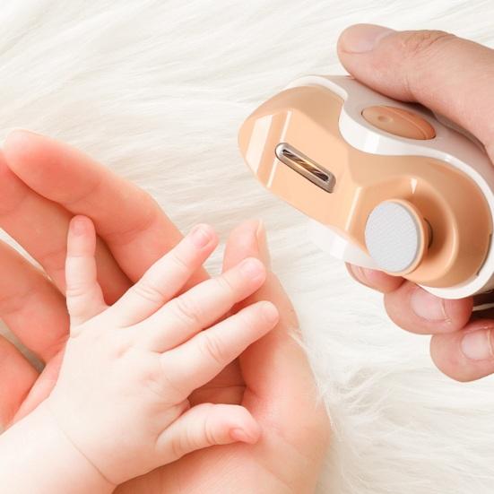 Электрическая машинка для стрижки ногтей, полировщик со светодиодной подсветкой, 2-скоростная, перезаряжаемая, 2-в-1, автоматическая пилка для ногтей для детей, взрослых, пожилых людей, триммер для маникюра