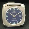 USED ORIENT AUTOMATIC 46941 VINTAGE JAPAN MENS BLUE COLOR DIAL WATCH A702239-5 R123-a702239