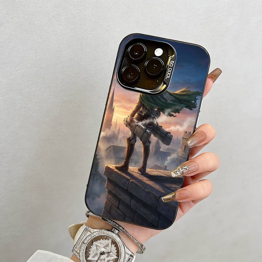 Чехол для телефона Атака Титанов Для iPhone 17,16,15,14,13,12,11 Plus,Pro Max,XS,Разноцветный Серебристый Черный Чехол