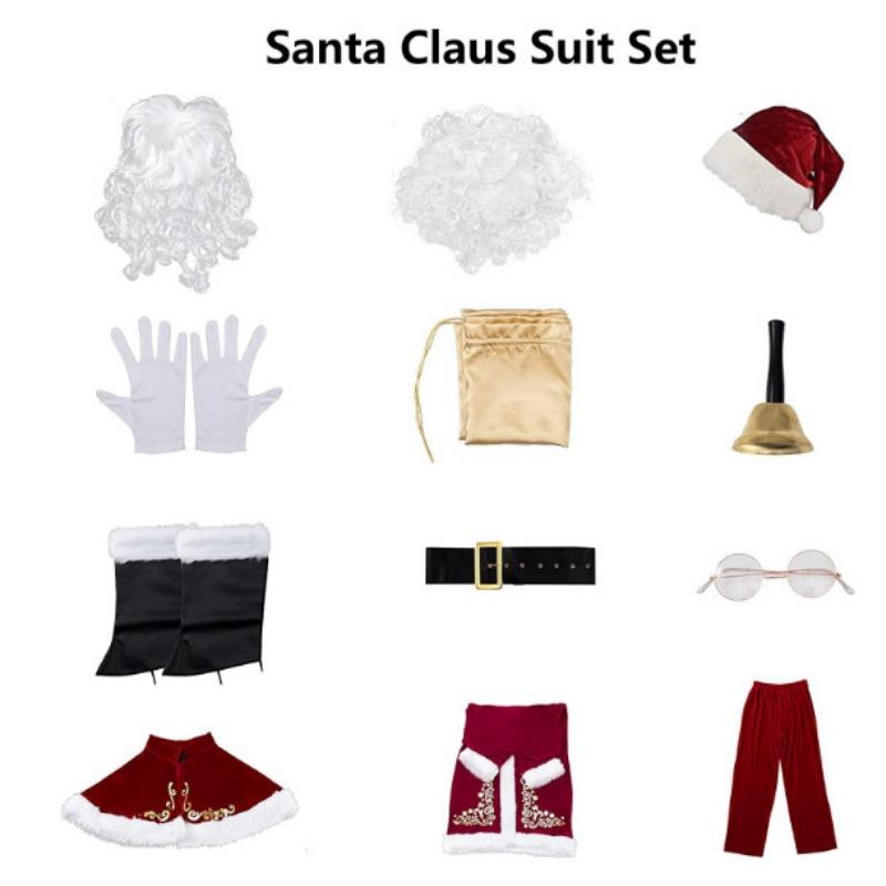 Santa Claus Couple Clothing Vintage Court Dress Women's Makeup Ball Performance Clothing
