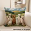 pc Adorable D Flat Printed Animal Themed Pillow Covers Sofa cushion cover home bedroom room decoration