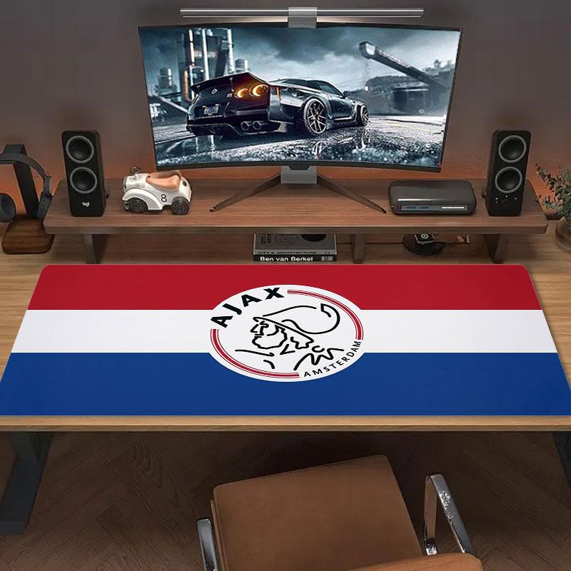 AFC Ajax Коврик для мыши большого размера Большой игровой коврик для стола Нескользящий Коврик для ноутбука Планшета Большой коврик для мыши XXL Коврик для мини-ПК Игровой коврик С заблокированным краем