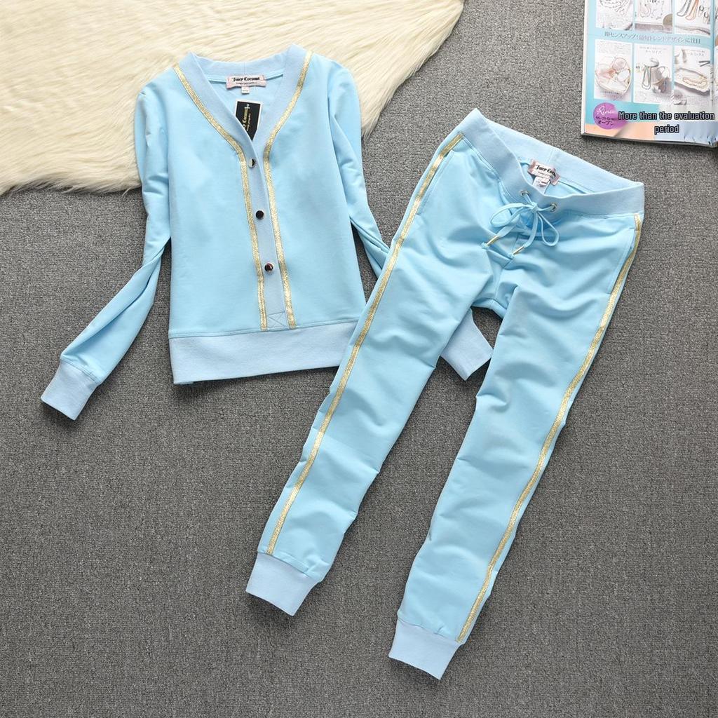 Women's Trendy Embroidered Velvet Hoodie & Wide-Leg Pants Set for Work, Casual, or Athletics