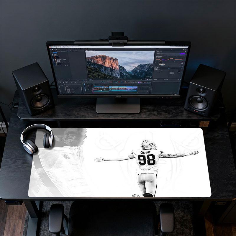 Crosby Art Mouse Pad, Large Gaming Desk Mat, Non-slip XXL Mousepad for Laptop & Tablet, Mini PC Playmat with Stitched Edges