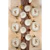 Gold Lux Ceramic Wishing Tree 24 Piece Dinner Set For 6 Persons