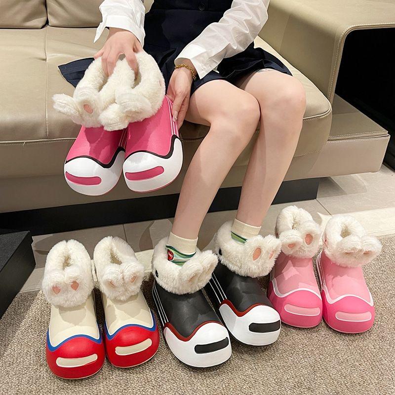 Новые кавайные непромокаемые сапоги, женская непромокаемая резиновая обувь, милые непромокаемые сапоги, удобные садовые рабочие галоши, женская обувь