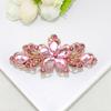Women Fashion Flower Leaf Crystal Rhinestone Hair Barrette Clip Hairpin Jewelry