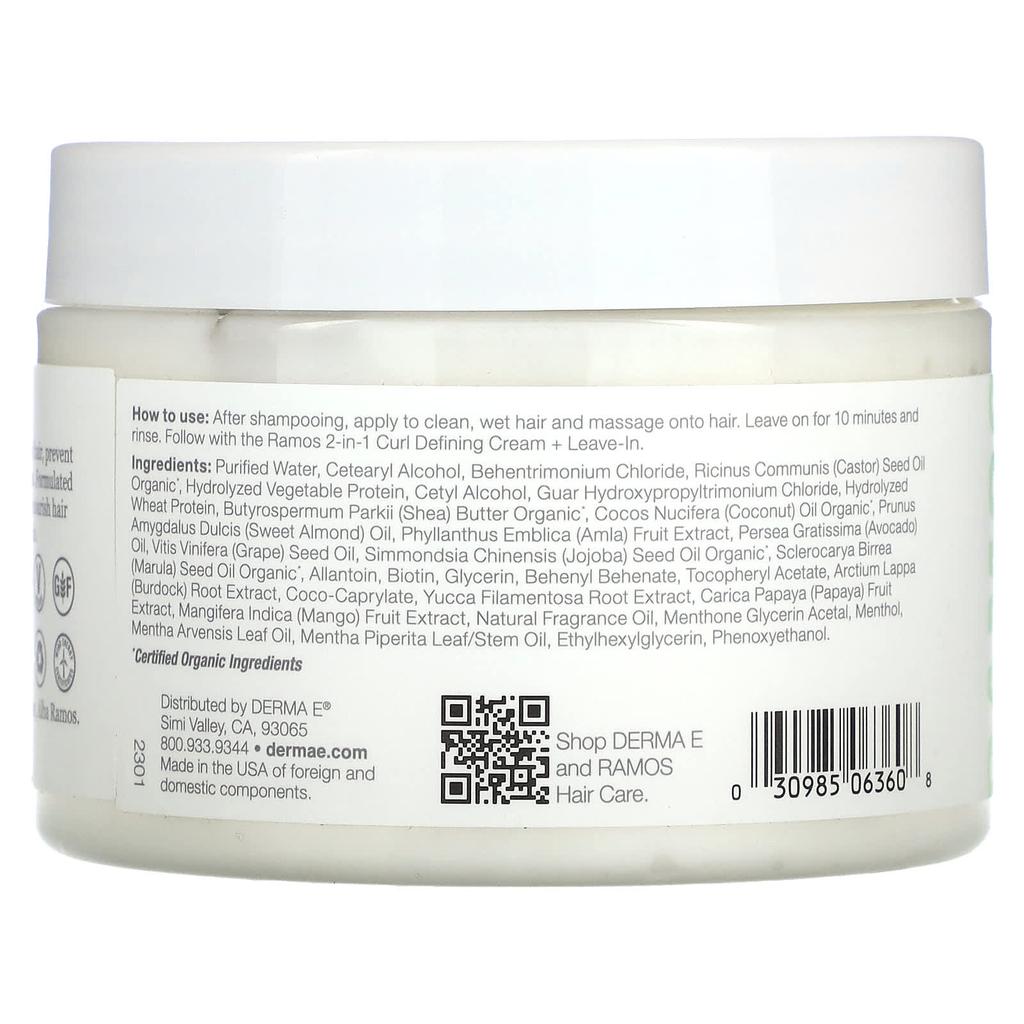 Derma E Ramos Clean Curls, Глубокое восстановление кудрей, 10 унций (284 г)