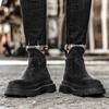 Мужские роскошные ретро ботинки челси на платформе, мужские повседневные ботинки челси, новая толстая подошва, обувь из натуральной кожи, удобные, уютные