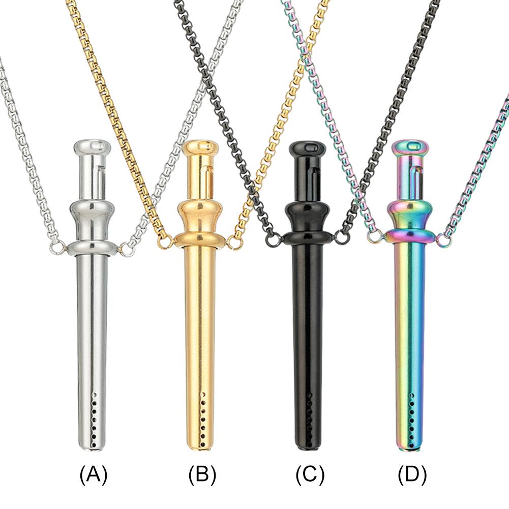 Breathing Resistance Whistle Necklace Stainless Steel Meditation Whistle Necklace Anxiety Necklace for Anxiety & Stress Relief